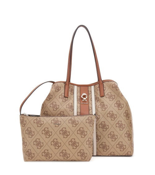 GUESS ERENIA GIRLFRIEND SATCHEL, COLOR CLO - COAL LOGO